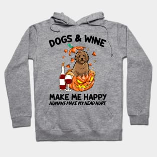 Doodle & Wine Make Me Happy Humans Make My Head Hurt T-shirt Hoodie